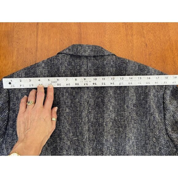 Veraci Vintage Men’s Wool Tweed Blazer Sz S Navy White Classic Academia Grandpa - Picture 16 of 16